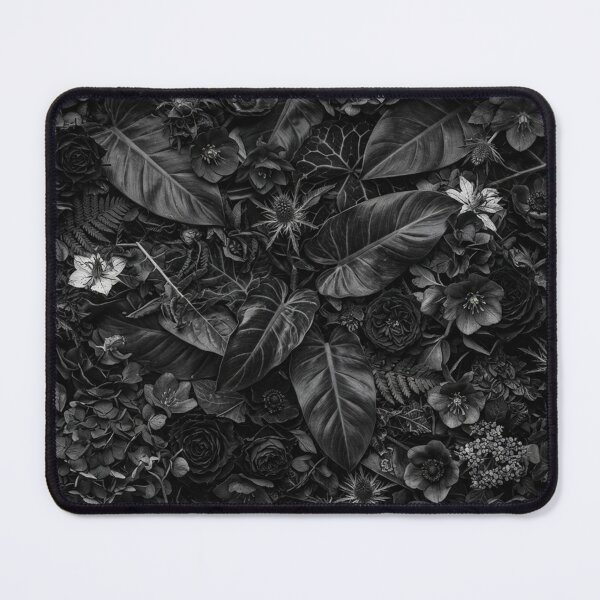 Item preview, Dark Botanical Garden Black And White Floral Pattern designed and sold by Owcomm.