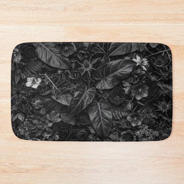 Item preview, Dark Botanical Garden Black And White Floral Pattern designed and sold by Owcomm.