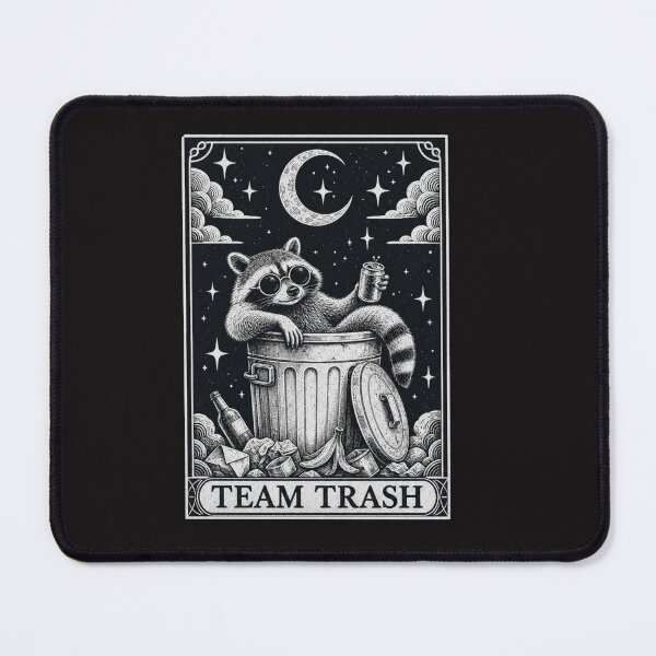 Item preview, Tarot Card Vintage Team Trash Crescent Moon Opossum Raccoon designed and sold by Clairenity Studio.