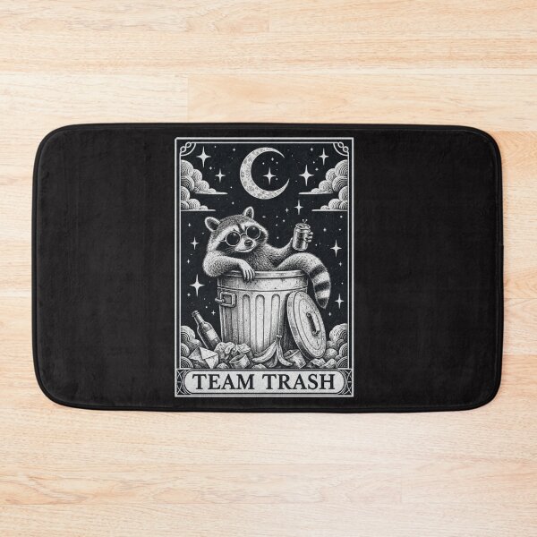 Item preview, Tarot Card Vintage Team Trash Crescent Moon Opossum Raccoon designed and sold by Clairenity Studio.