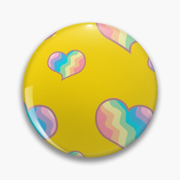 Item preview, pattern of hearts of different colors on a yellow background designed and sold by Zhanna LL.