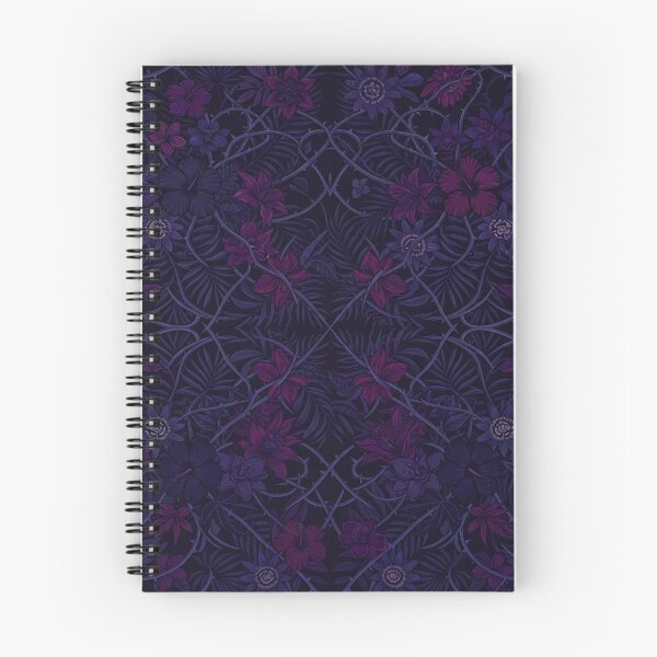 Item preview, Dark Floral Vines Pattern With Purple Blooms designed and sold by Owcomm.