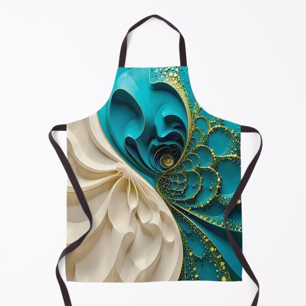 Item preview, Duality of Cream Satin and Teal Gold Filigree designed and sold by Vicky Brago-Mitchell®.