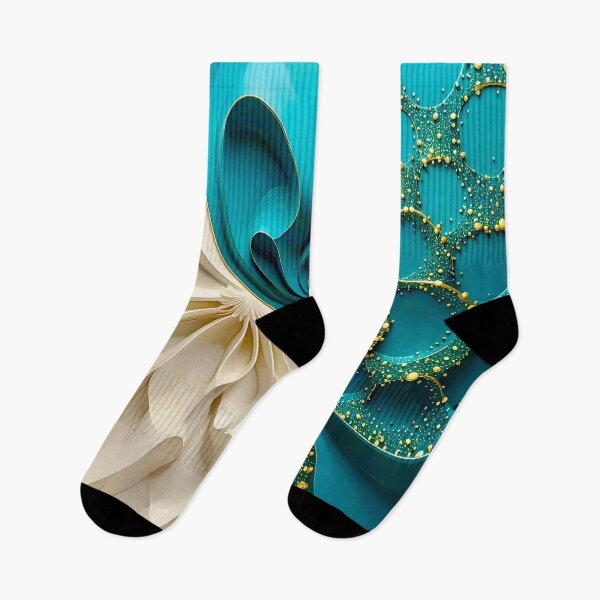 Item preview, Duality of Cream Satin and Teal Gold Filigree designed and sold by Vicky Brago-Mitchell®.