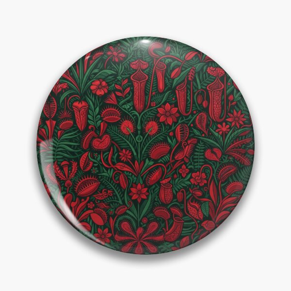 Item preview, Dark Crimson Botanical Carnivorous Plant Pattern designed and sold by Owcomm.