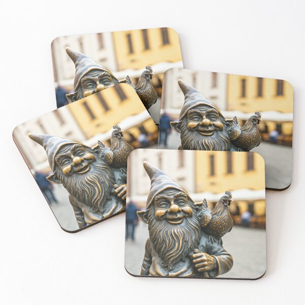 Item preview, Wroclaw Gnome With Chicken designed and sold by Purrfecta.