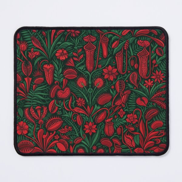 Item preview, Dark Crimson Botanical Carnivorous Plant Pattern designed and sold by Owcomm.
