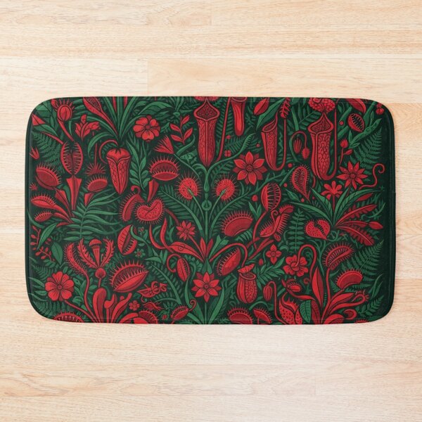 Item preview, Dark Crimson Botanical Carnivorous Plant Pattern designed and sold by Owcomm.