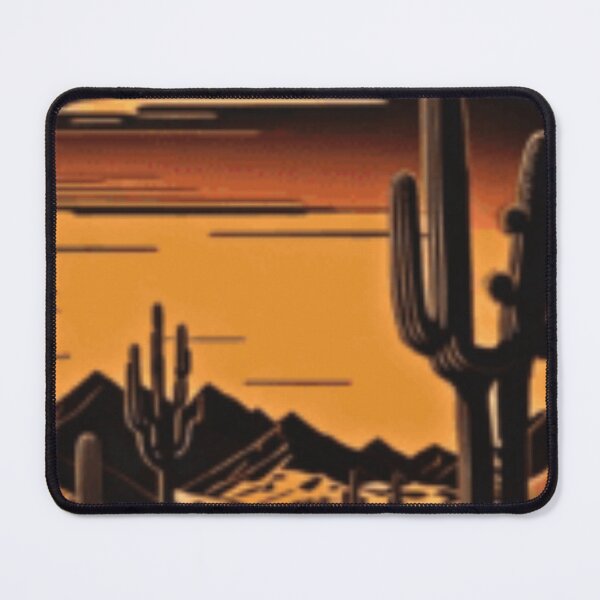 Item preview, Retro Desert Cactus Sunset Vintage Landscape Art designed and sold by LuxocaDesigns24.