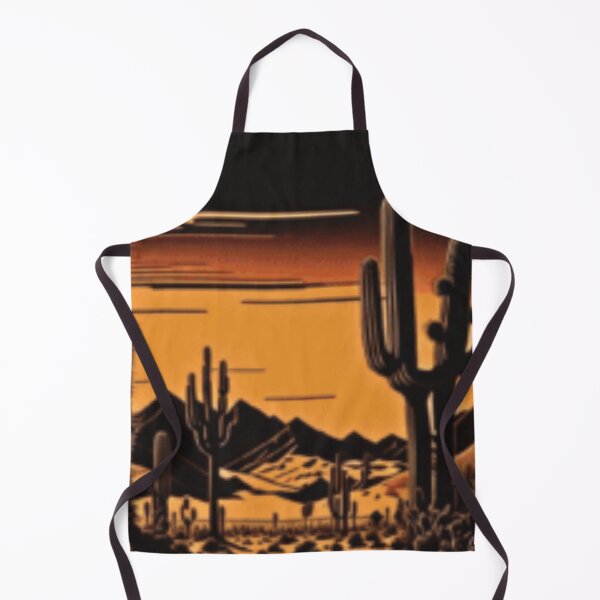 Item preview, Retro Desert Cactus Sunset Vintage Landscape Art designed and sold by LuxocaDesigns24.