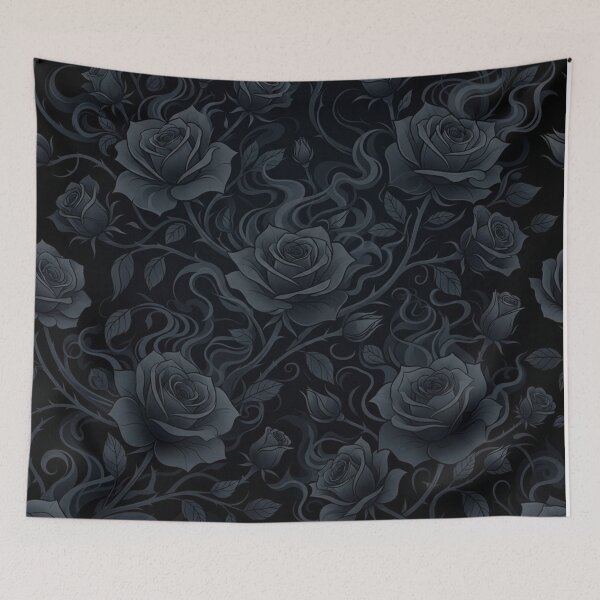 Item preview, Dark Gothic Rose Floral Seamless Pattern Background designed and sold by Owcomm.