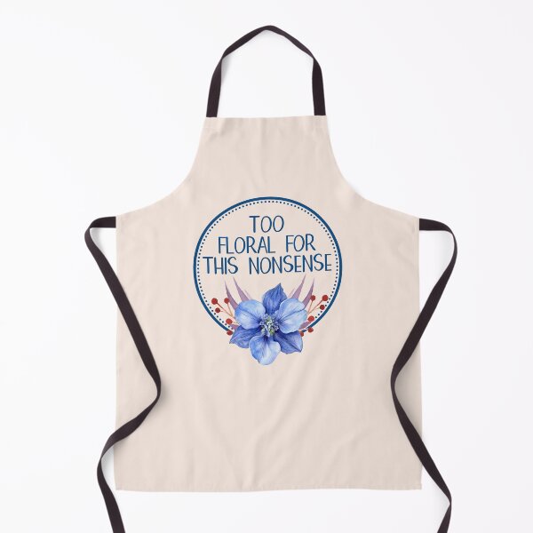 Item preview, Too Floral For This Nonsense - Funny Sarcastic Blue Flower Badge designed and sold by the-Z3nith.
