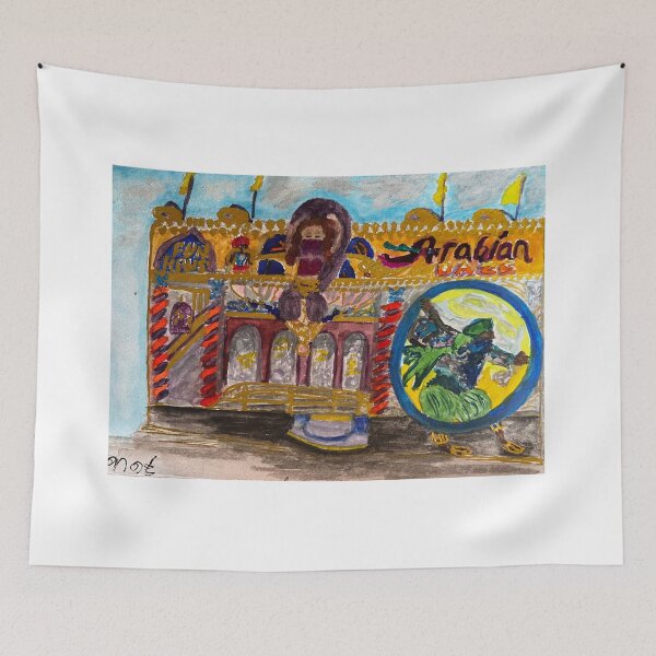 Item preview, Arabian Daze Fun House – Carnival Watercolor Art designed and sold by BirdandaBrush.