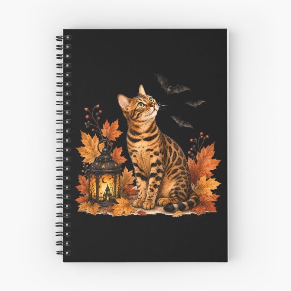 Item preview, Bengal Cat Watching Bats | Halloween Cat designed and sold by PAPIRO SIGLO XXI.