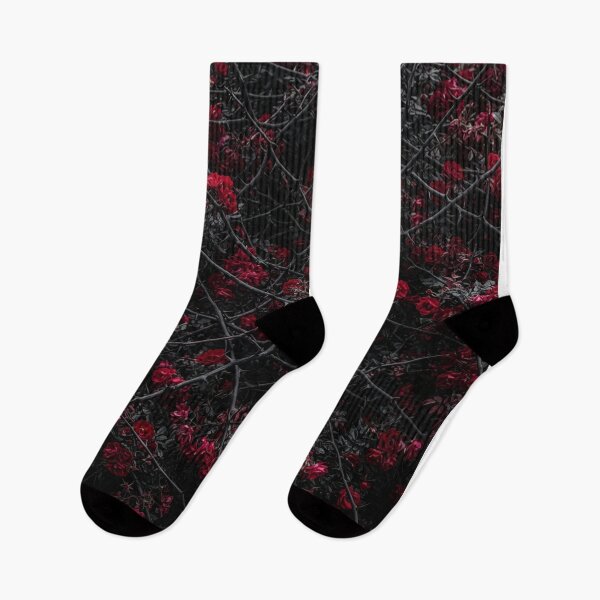 Item preview, Dark Red Roses Thorns Gothic Floral Pattern designed and sold by Owcomm.