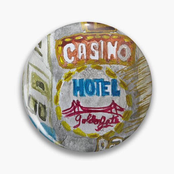 Item preview, Golden Gate Hotel & Casino Sign – Vintage Las Vegas Painting designed and sold by BirdandaBrush.