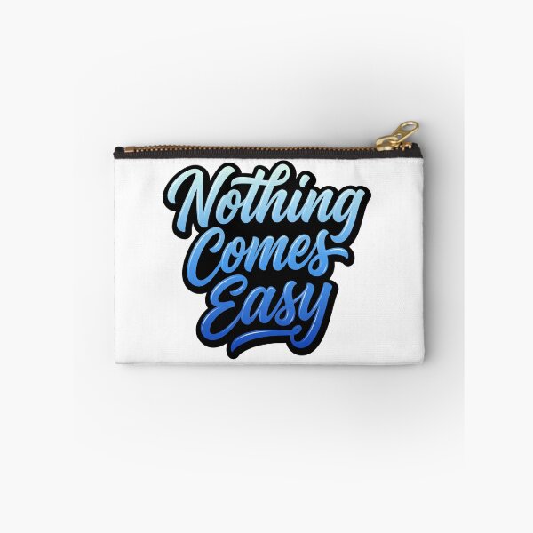 Item preview, Nothing Comes Easy - Motivational Quote Blue Typography designed and sold by yodaddydesigns.