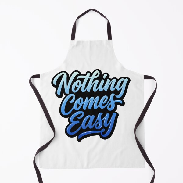 Item preview, Nothing Comes Easy - Motivational Quote Blue Typography designed and sold by yodaddydesigns.