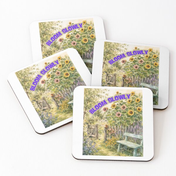Item preview, A natural garden with a bench and sunflowers, a PanaluPrint designed and sold by PanaluPrint .