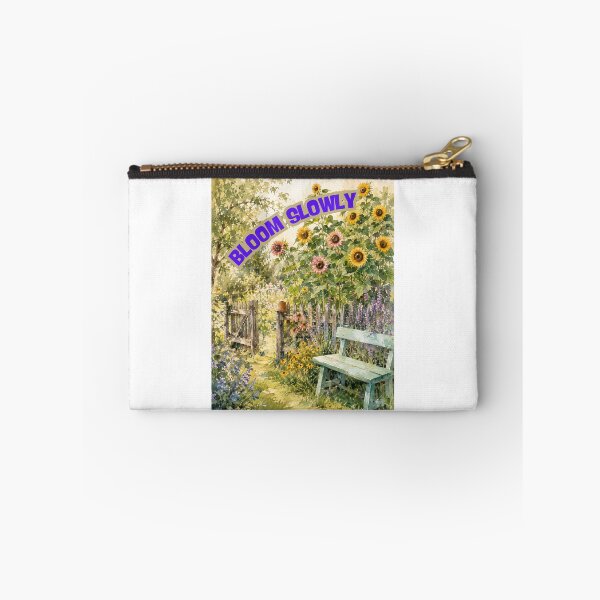 Item preview, A natural garden with a bench and sunflowers, a PanaluPrint designed and sold by PanaluPrint .