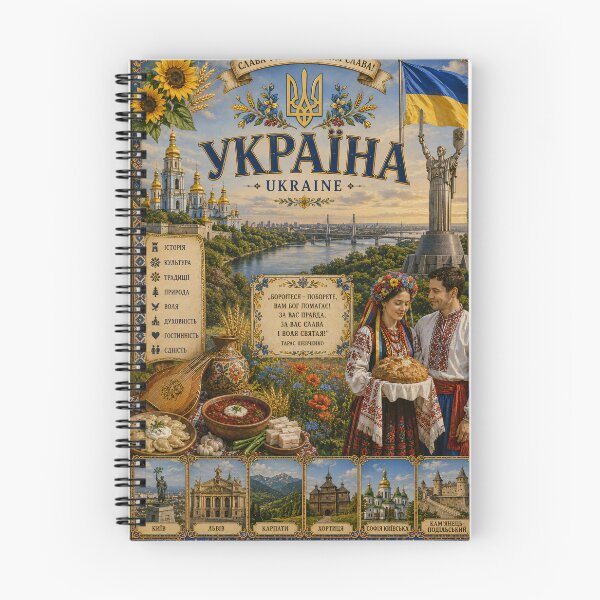 Item preview, Ukraine Travel Poster | Kyiv Motherland Reserve Tryzub Sunflower & Folk Art designed and sold by alexcorporation.