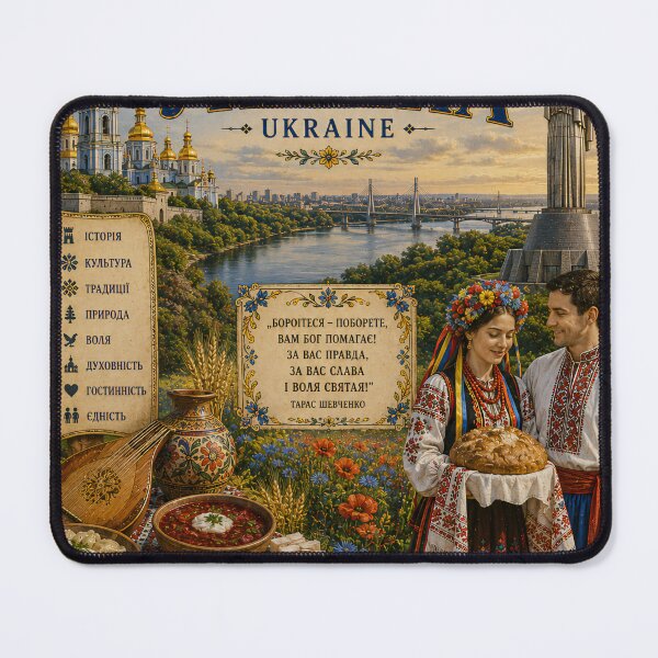 Item preview, Ukraine Travel Poster | Kyiv Motherland Reserve Tryzub Sunflower & Folk Art designed and sold by alexcorporation.