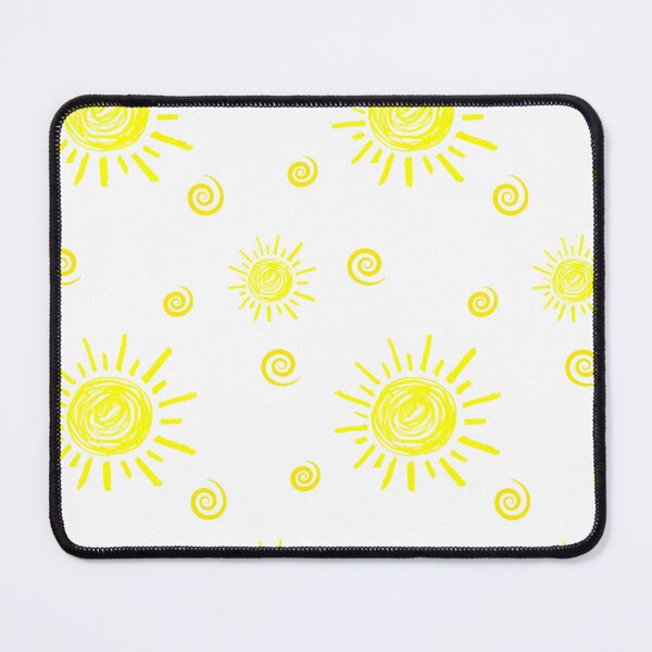 Item preview, yellow sun pattern on a white background designed and sold by Zhanna LL.
