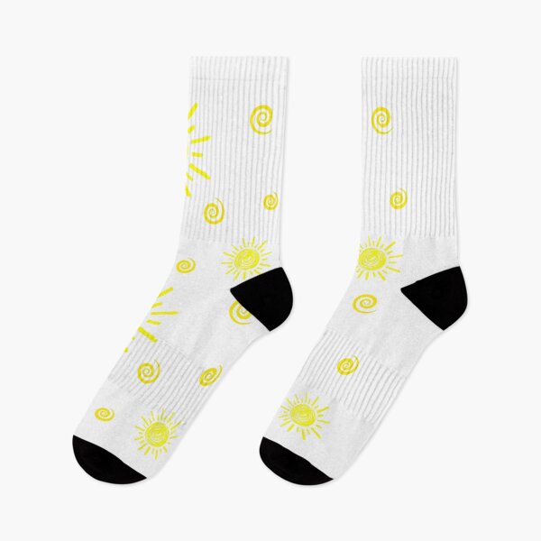 Item preview, yellow sun pattern on a white background designed and sold by Zhanna LL.
