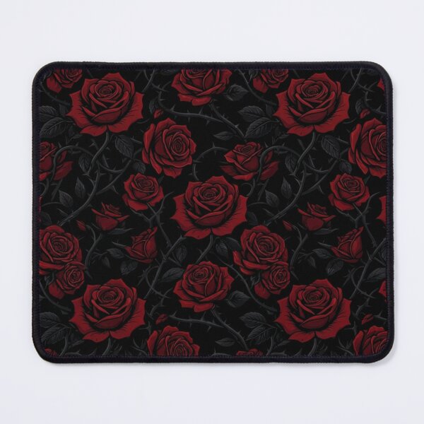 Item preview, Dark Red Roses and Black Thorns Pattern designed and sold by Owcomm.