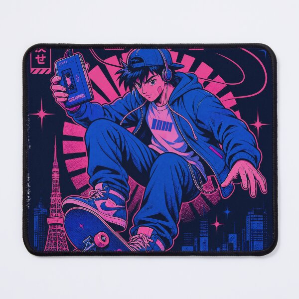 Item preview, Rewind City Tokyo Anime Skater Print designed and sold by NullSpacePrints.