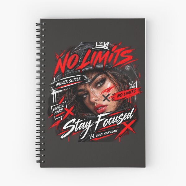 Item preview, No Limits Stay Focused - Urban Streetwear Grunge Portrait Design designed and sold by Morty'sArt.
