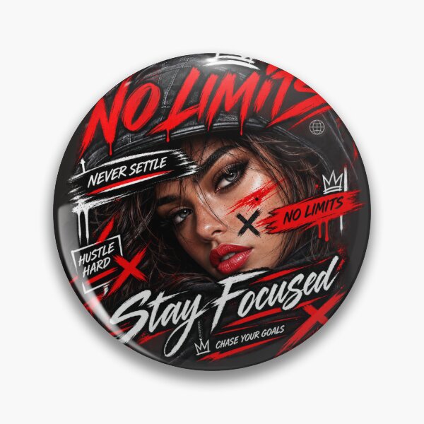 Item preview, No Limits Stay Focused - Urban Streetwear Grunge Portrait Design designed and sold by Morty'sArt.