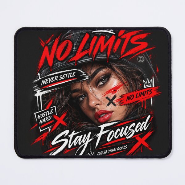 Item preview, No Limits Stay Focused - Urban Streetwear Grunge Portrait Design designed and sold by Morty'sArt.