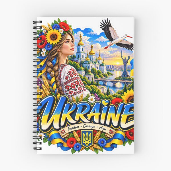 Item preview, Ukraine Travel Sticker | Vyshyvanka Sunflower Tryzub Stork & Freedom Emblem designed and sold by alexcorporation.