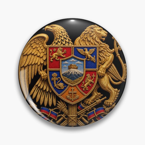 Item preview, Armenia 3D Tricolor Emblem with Noahs Ark designed and sold by NeonRealmsStudio.