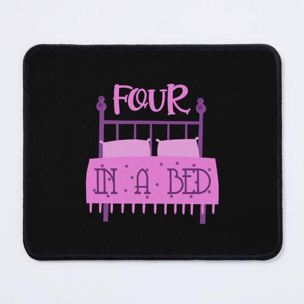 Item preview, Four In A Bed (Pink on Black) designed and sold by PawsitiveMum3.
