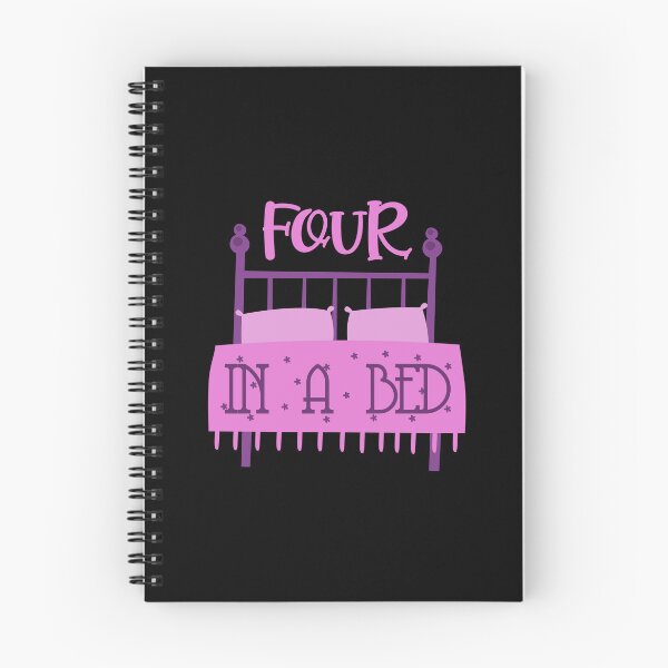 Item preview, Four In A Bed (Pink on Black) designed and sold by PawsitiveMum3.