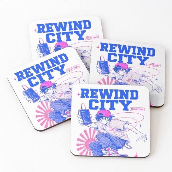 Item preview, Rewind City Tokyo White Anime Print designed and sold by NullSpacePrints.