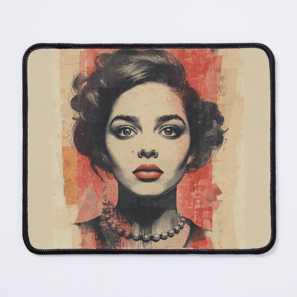 Item preview, Vintage Retro Pop Art Red Lipstick Woman Portrait designed and sold by ERODED SELF.