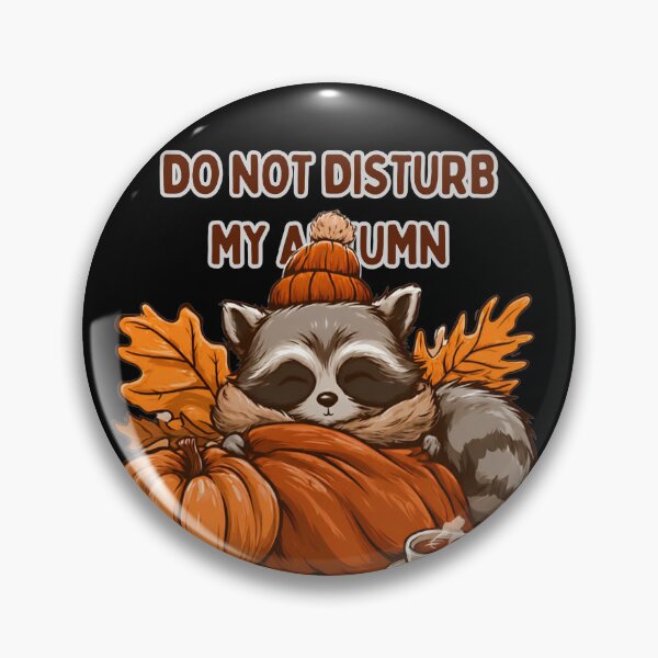 Item preview, Do Not Disturb My Autumn - Cozy Racoon Wrapped in a Blanket with Tea & Pumpkin designed and sold by AceEye.