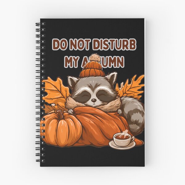 Item preview, Do Not Disturb My Autumn - Cozy Racoon Wrapped in a Blanket with Tea & Pumpkin designed and sold by AceEye.