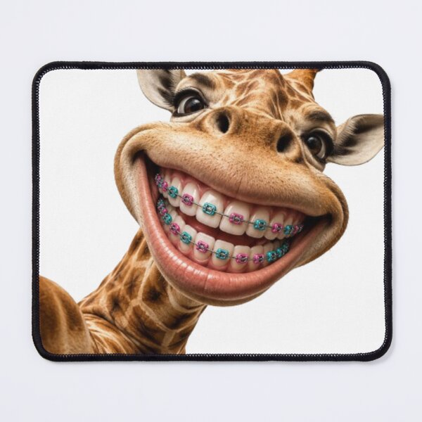 Item preview, Funny Giraffe Taking Selfie with Braces designed and sold by Snurly.