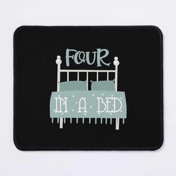Item preview, Four In A Bed (Sea Green on Black) designed and sold by PawsitiveMum3.