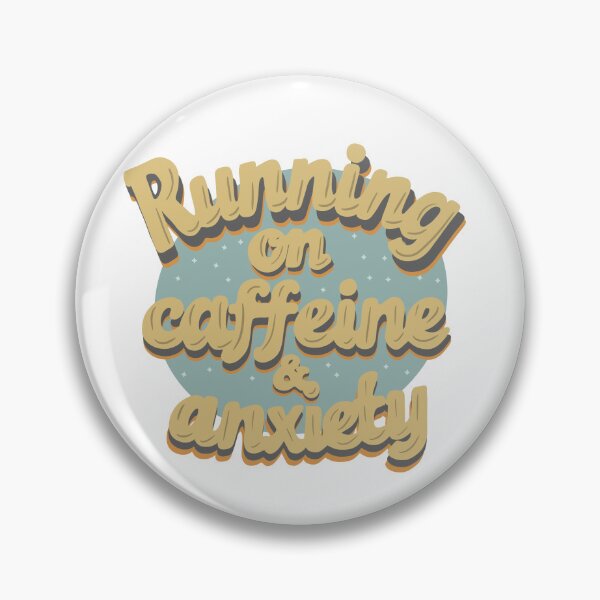 Item preview, Running on Caffeine & Anxiety Typography Design designed and sold by DinaArtStudio.