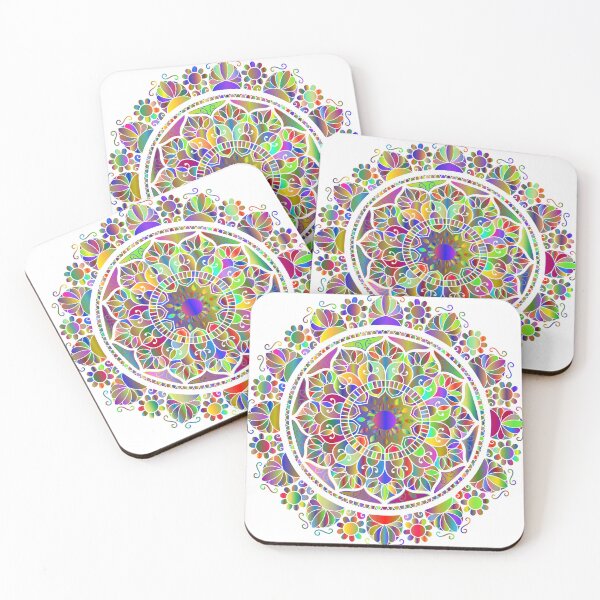 Item preview, Colorful Vibrant Rainbow Mandala Flower Vector Art designed and sold by LuxocaDesigns24.