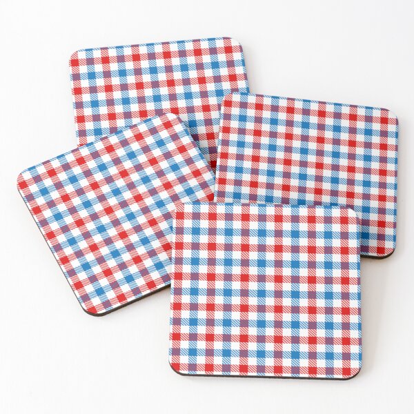 Item preview, Red And Blue Tiny Gingham Check White  designed and sold by PatternTitan.