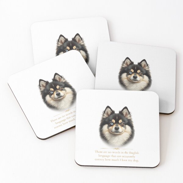 Item preview, Pomsky Blue Eye Portrait Dog Love Quote designed and sold by WaggingTailsCo.