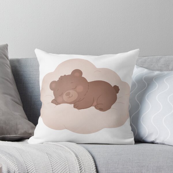 Item preview, Sleeping Bear on Cloud Illustration designed and sold by DinaArtStudio.