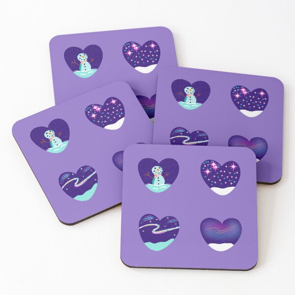 Item preview, Christmas Hearts night sky sticker pack designed and sold by BigfeetLittlepaws.