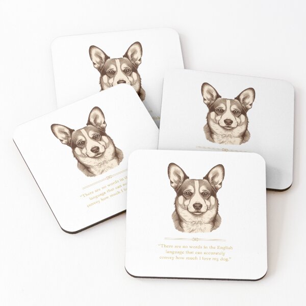 Item preview, Corgi Mix Vintage Portrait Dog Love Quote designed and sold by WaggingTailsCo.